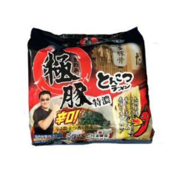 【住岡食品】特濃豚骨麵－辣味(４６５ｇ／袋)