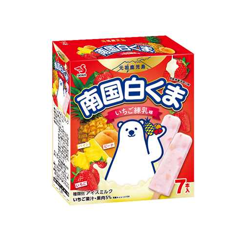【ＳＥＩＫＡ食品】南國白熊草莓煉乳風味冰棒